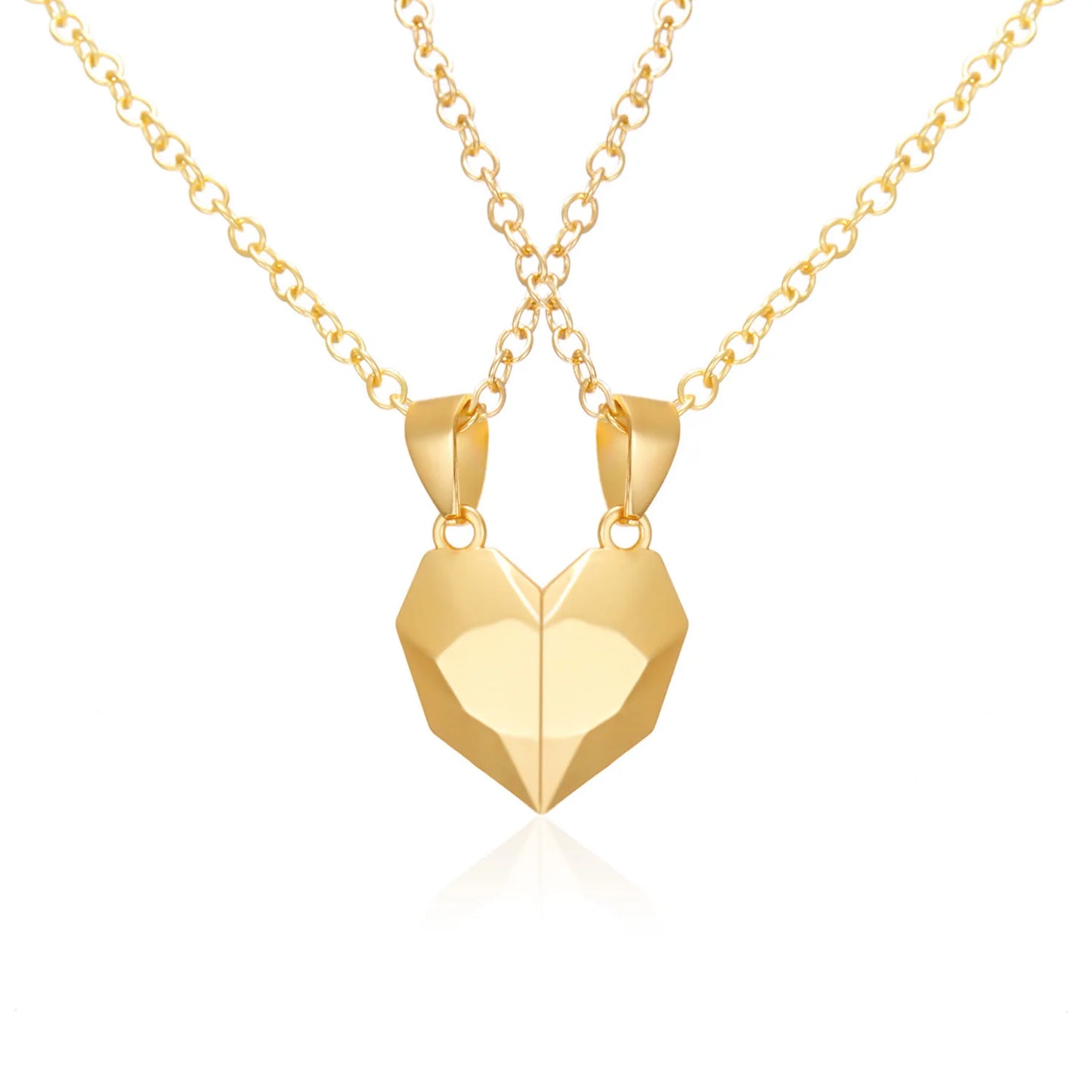 Collier couple Électrocardiogramme cœur magnétique – Symbole d’amour