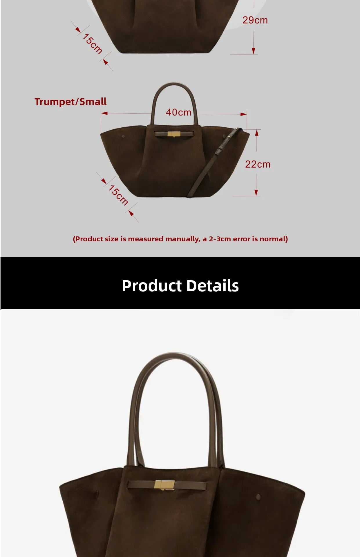 Demellier – sac fourre-tout en cuir suédé pour femmes, grande capacité, en forme de boulette, sous les bras, Style rétro américain, sac à main à usage quotidien