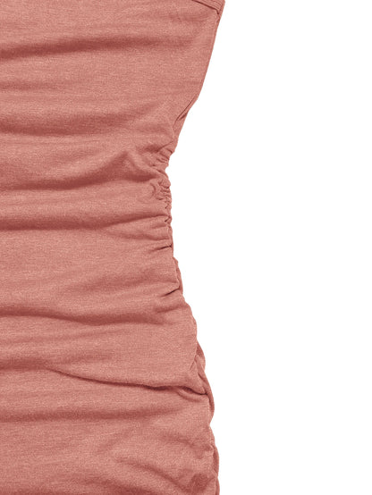 Robe d'été à manches courtes, fraîche et simple, coupe cintrée, aux couleurs riches et colorées