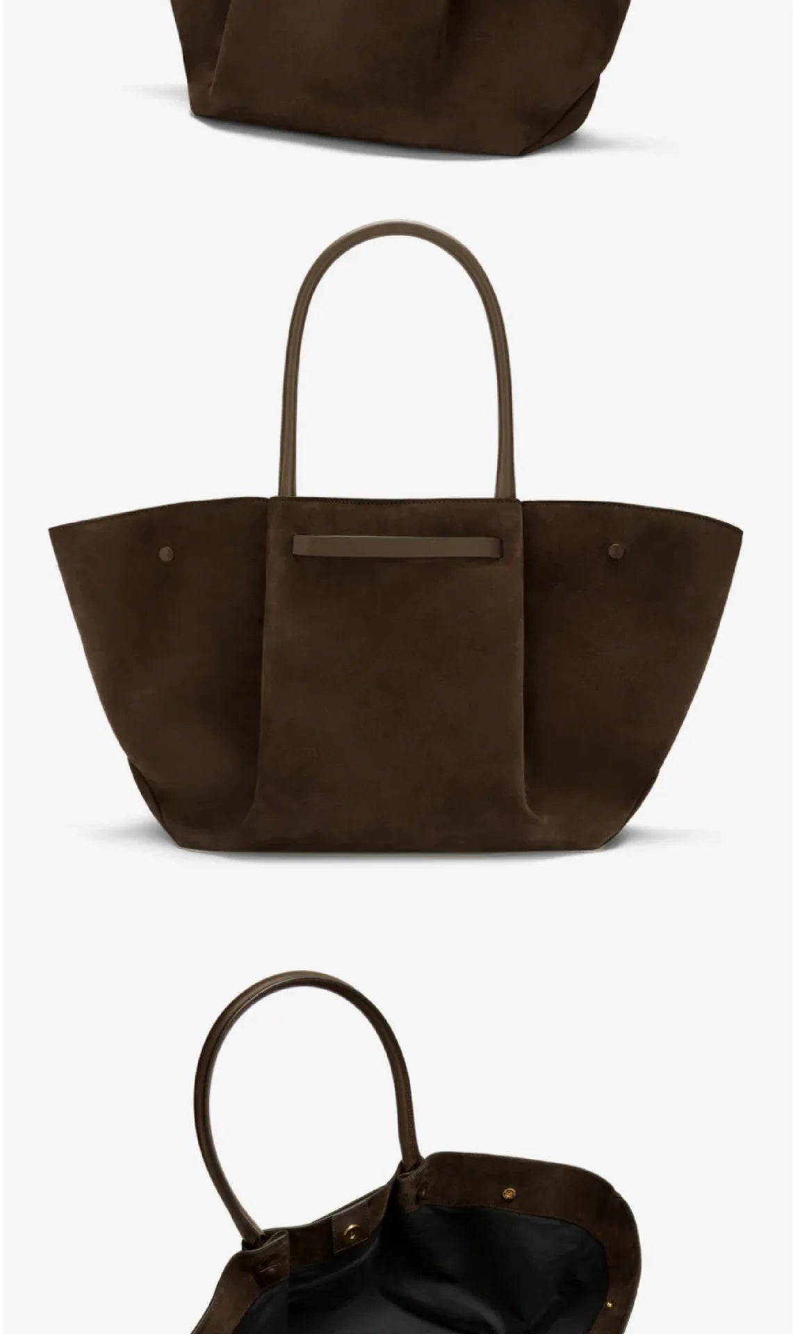 Demellier – sac fourre-tout en cuir suédé pour femmes, grande capacité, en forme de boulette, sous les bras, Style rétro américain, sac à main à usage quotidien