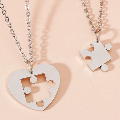 Collier couple Électrocardiogramme cœur magnétique – Symbole d’amour