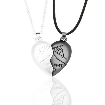 Collier couple Électrocardiogramme cœur magnétique – Symbole d’amour